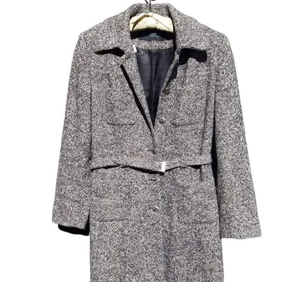 Kenneth Cole Brown Tweed Coat - Wool Blend -  Read size info - Picture 1 of 6